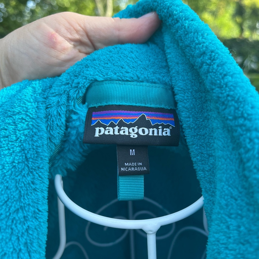 PATAGONIA Re-Tool Snap-T Epic Blue X-Dye Fleece Pullover Sweater Women’s Size M - Picture 6 of 12